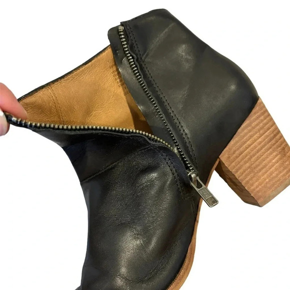 Madewell Rosie Ankle Boots Classic Black Leather Booties - Picture 9 of 12